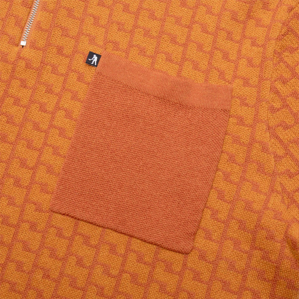 Pass~Port Drain Knit Short-sleeve Polo (Burnt Orange)