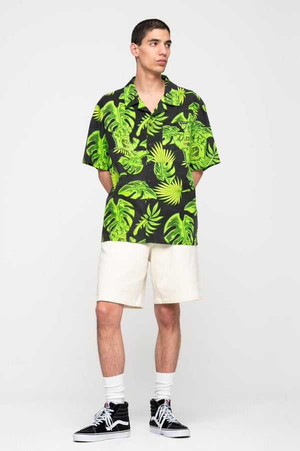 Santa Cruz Shirt Cabana S/S Shirt - Black - Skatewarehouse.co.uk