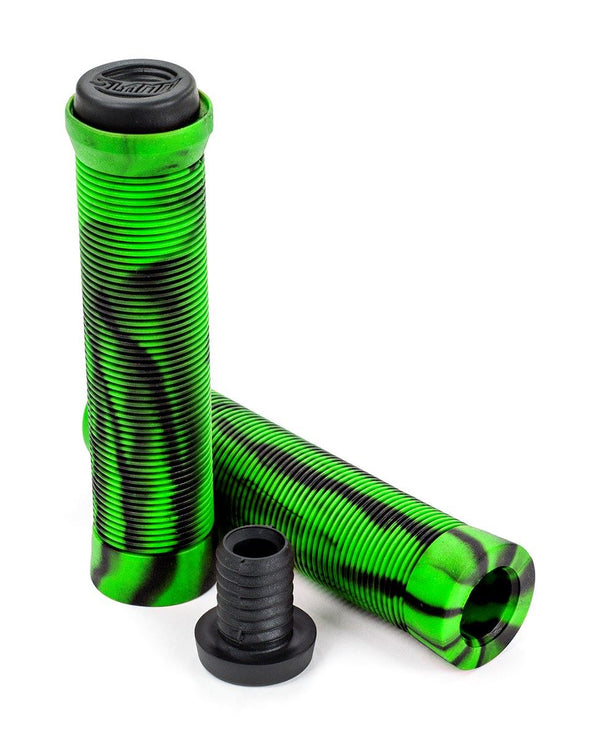 Slamm Scooter Pro Swirl Bar Grips - Green - Skatewarehouse.co.uk