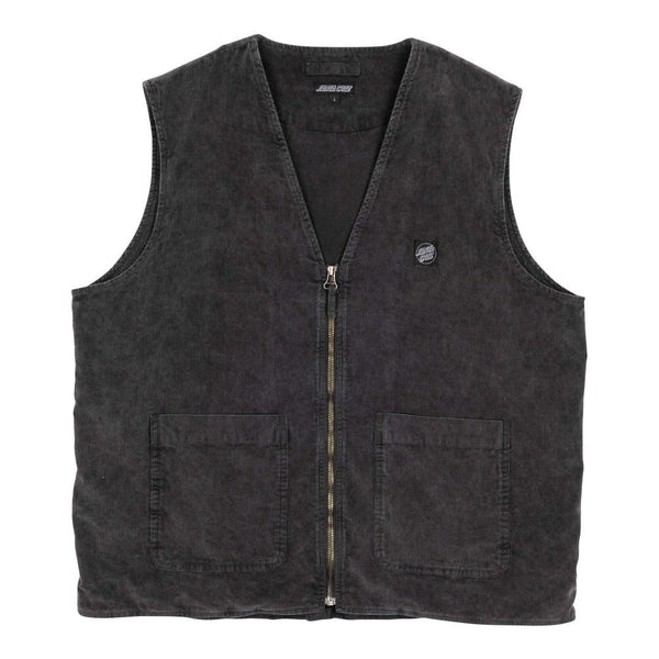 Santa Cruz Jacket Chill Vest - Grey Cord - Skatewarehouse.co.uk