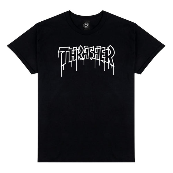 Thrasher T-Shirt One-Liner - Black - Skatewarehouse.co.uk