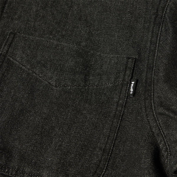 HUF Carson Overdyed Denim LS Shirt (Black)