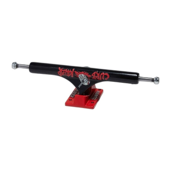 Slappy ST1 Curb Killer II Hollow Inverted KP Black / Red Skateboard Trucks - 10.5