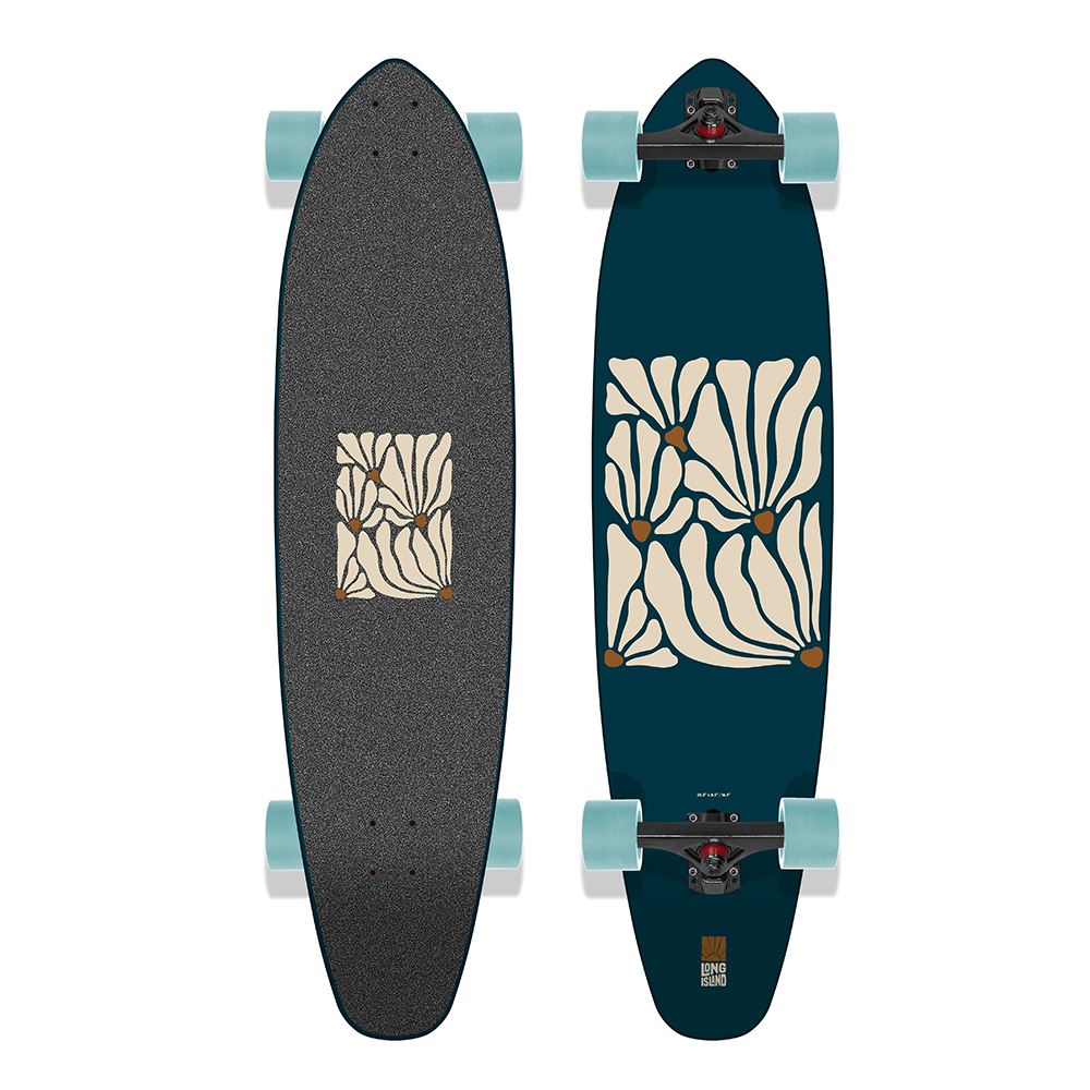 Long Island Flowers 37.85"x9.3" Kicktail Long Island Complete Longboard - 37.85" - Skatewarehouse.co.uk