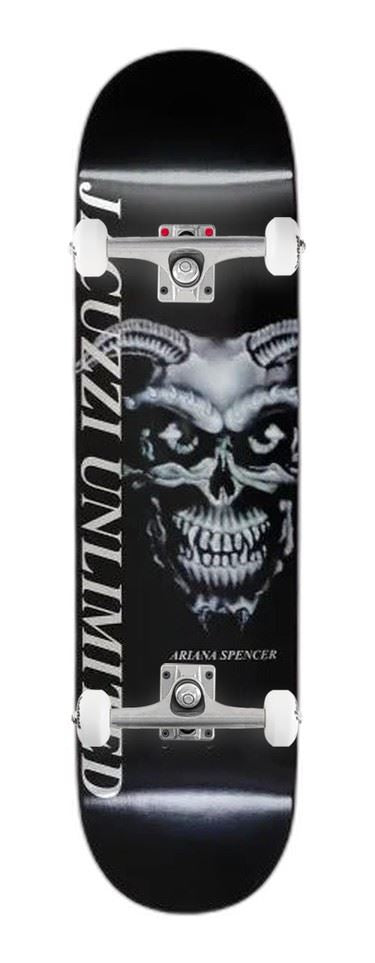 Jacuzzi Unlimited Ariana Spencer Demon EX7 Black x Venom Custom Complete Skateboard - 8.5"