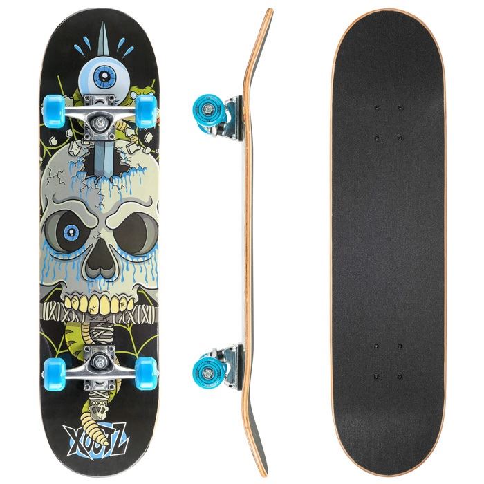 Xootz Doublekick Complete Skateboard - Snake Skull