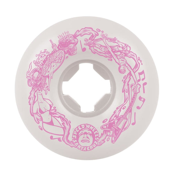 Slime Balls Skateboard Wheels Hand Spray Vomit Mini 97a - White - Skatewarehouse.co.uk