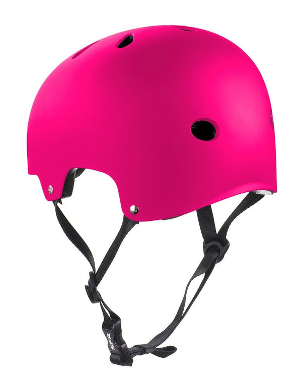 SFR Essentials Skateboard Bike Helmet - Matt Fluo Pink - Skatewarehouse.co.uk