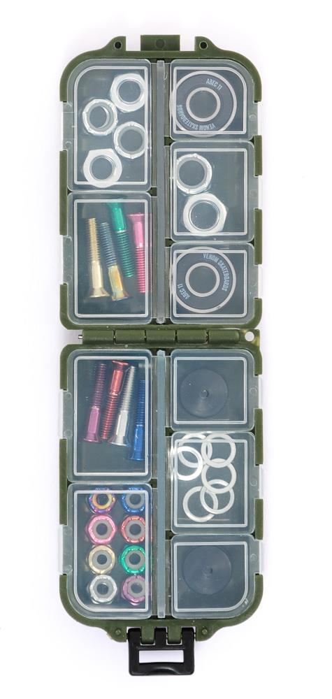 Venom Skateboards 27pc Ultimate Hardware Gift Pack inc Storage Box - Skatewarehouse.co.uk