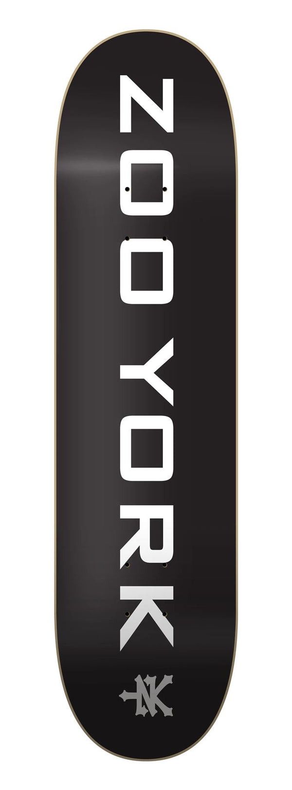 Zoo York OG 95 Logo Block Black / White / Grey Skateboard Deck - 7.75