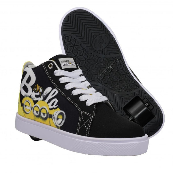 Heelys x Minions Racer 20 Minions - Black / White / Yellow - Skatewarehouse.co.uk