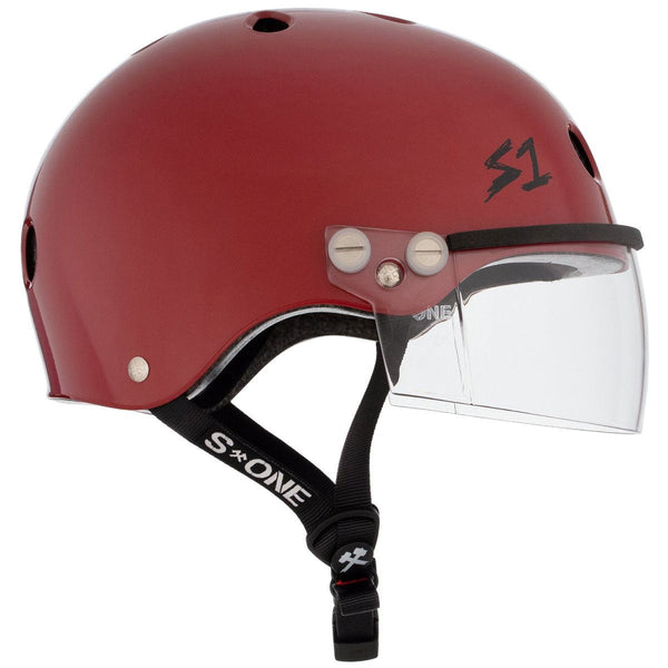 S1 Lifer Helmets inc Visor - Matt Blood Red