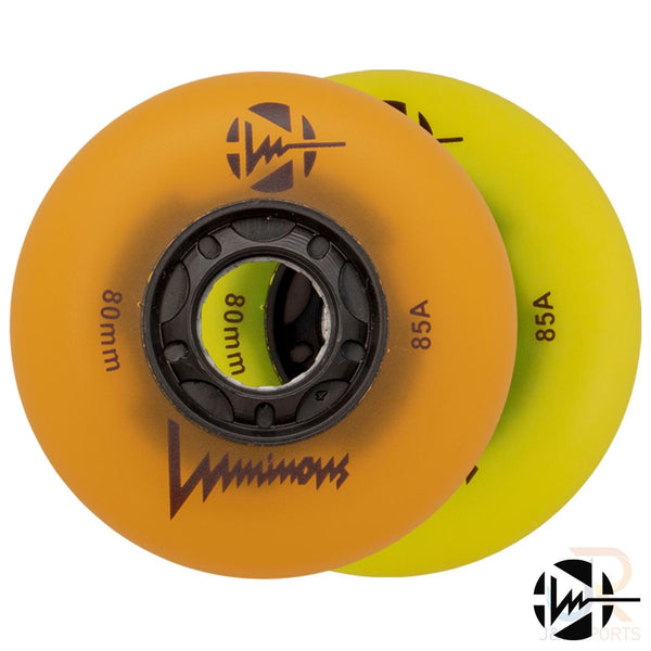 Luminous Led Inline Wheel (Set of 4 Wheels) - Sunray Glow - 76Mm/85A - Skatewarehouse.co.uk