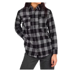 Santa Cruz Womens Shirt Retreat LS Shirt - Black Plaid
