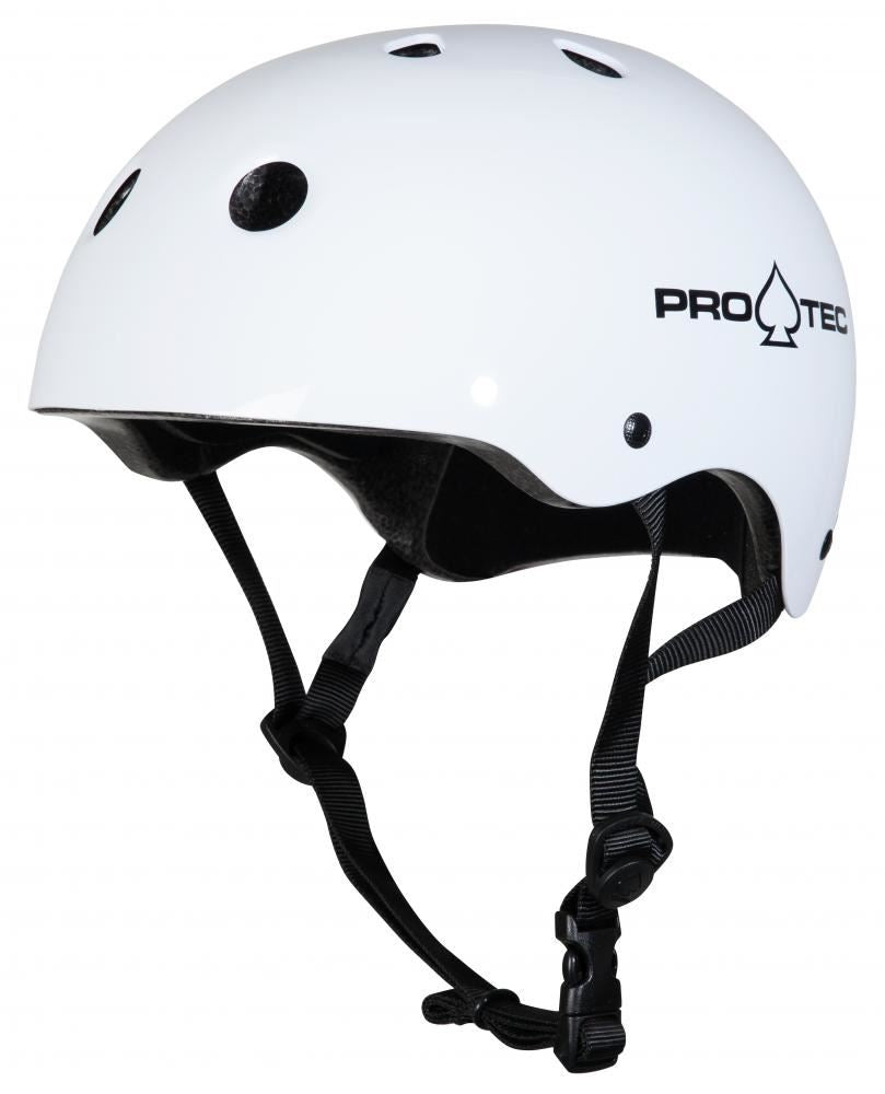 Pro-Tec Helmet Classic Cert - Gloss White - Skatewarehouse.co.uk