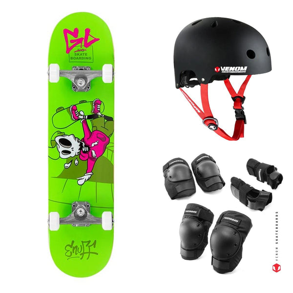 Enuff Skully Green Complete Skateboard Bundle - 7.25