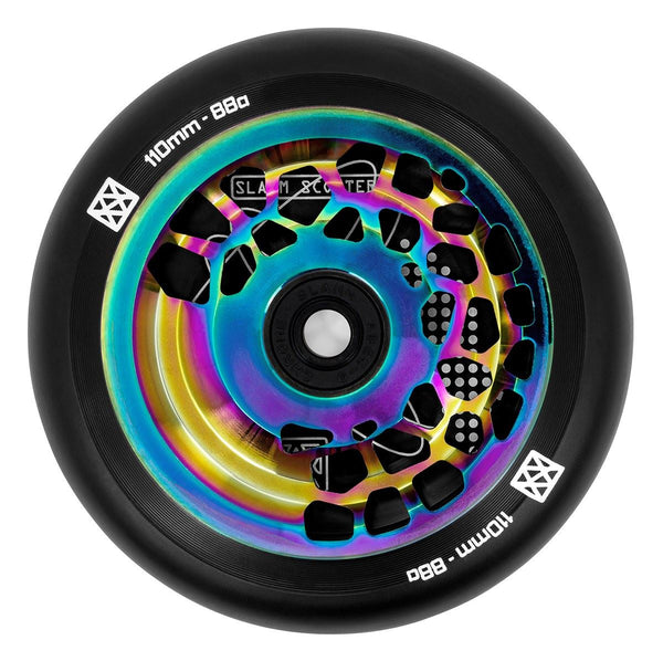 Slamm Neochrome 110mm Split Core Wheels - Pair - Neochrome - Skatewarehouse.co.uk