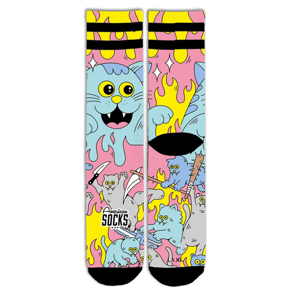 American Socks Killer Kitties - Mid High Socks