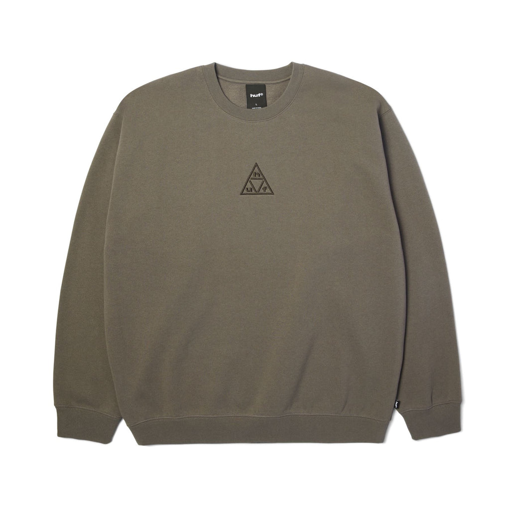 Triple Triangle Embroidered Crew (Dark Earth / Brown)