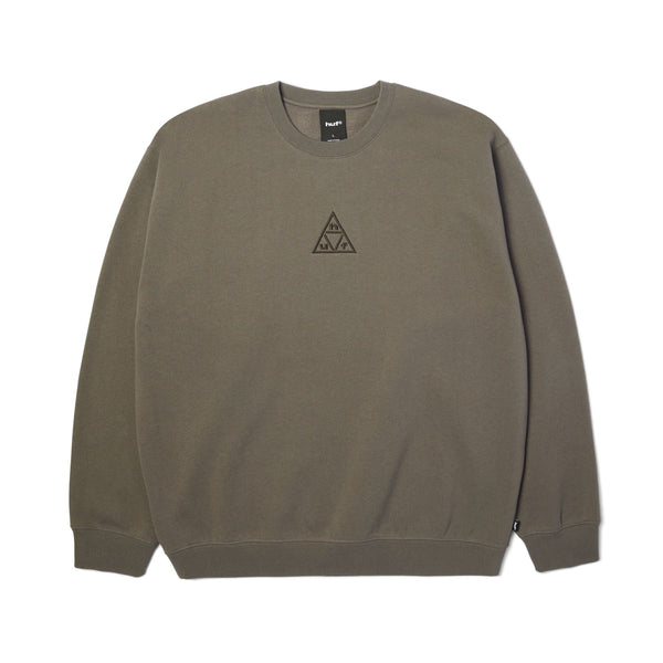 Triple Triangle Embroidered Crew (Dark Earth / Brown)