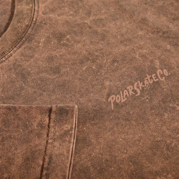 Polar Skate Co Acid Tee | Surf Logo (Brown) - XS