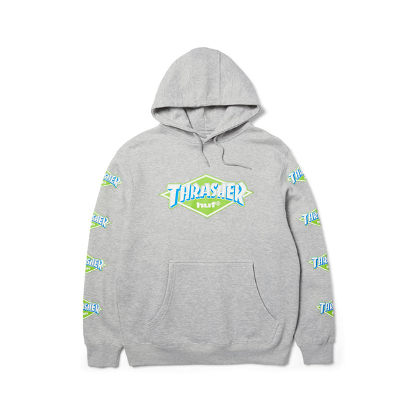 HUF x Thrasher Logo PO Hoodie (Black) - S
