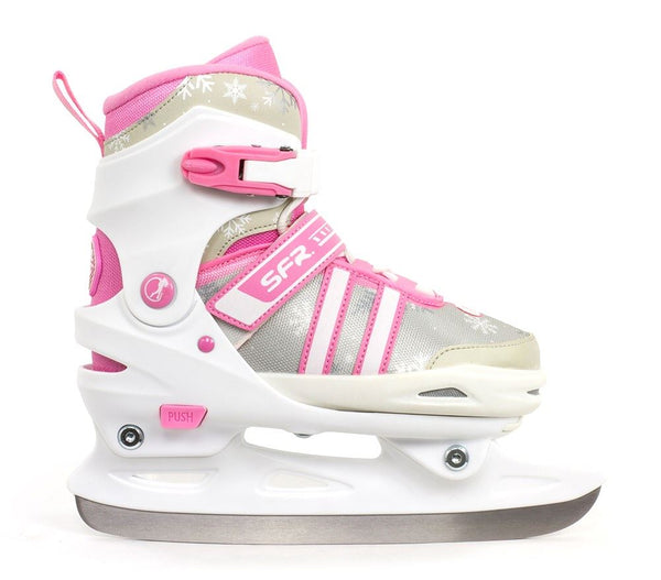 SFR Nova Kids Adjustable Ice Skates - White / Pink - Skatewarehouse.co.uk