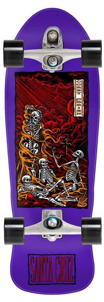 Santa Cruz Reissue O'Brien Purgatory x Carver Custom Surf Skate Skateboard C7 - 9.85