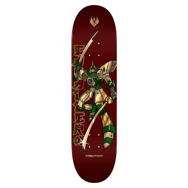 Powell Peralta FLIGHT Steve Caballero • Gundam • • Burgandy / Gold Foil Skateboard Deck - 8.25