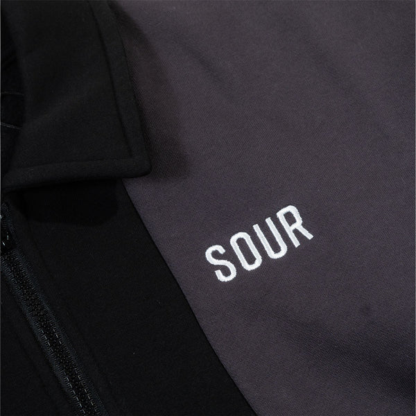 Sour Solution Collar Quarter Zip Black / Grey