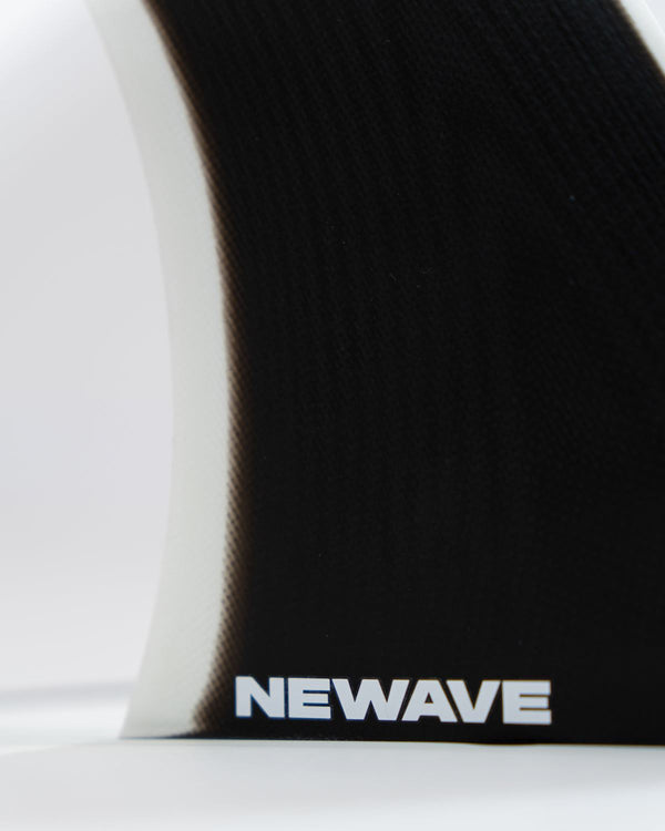 NewaveSurf Newave - Single Fin 10" - Black & White Skateboard Deck - 10.0"