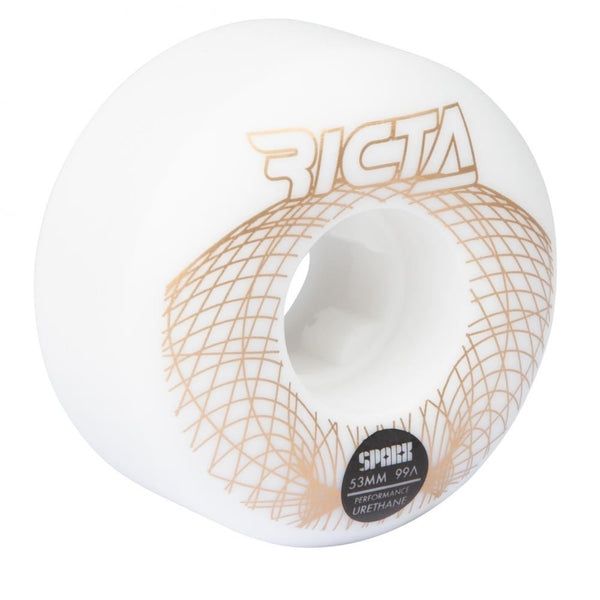 Ricta Skateboard Wheels Wireframe Sparx 99a - White - Skatewarehouse.co.uk