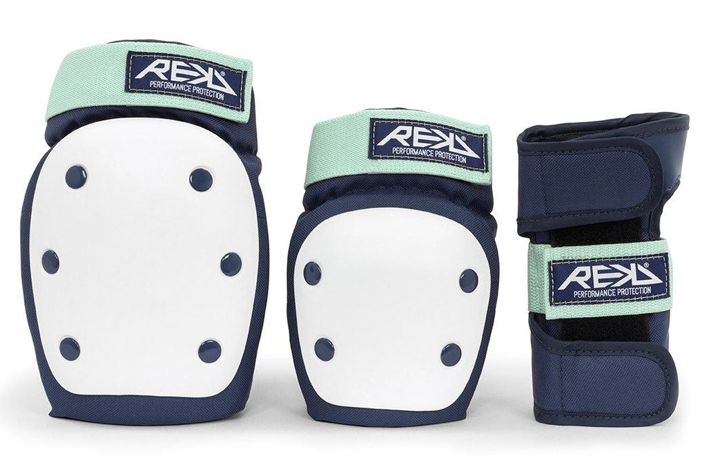 REKD Heavy Duty Triple Pad Set - Blue / Mint - Skatewarehouse.co.uk