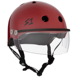 S1 Lifer Helmets inc Visor - Matt Blood Red