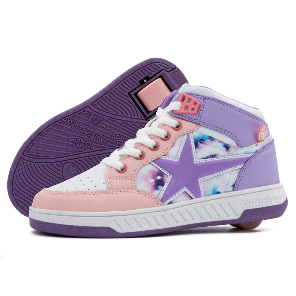 Breezy Rollers Skater - White / Purple / Pink - Skatewarehouse.co.uk