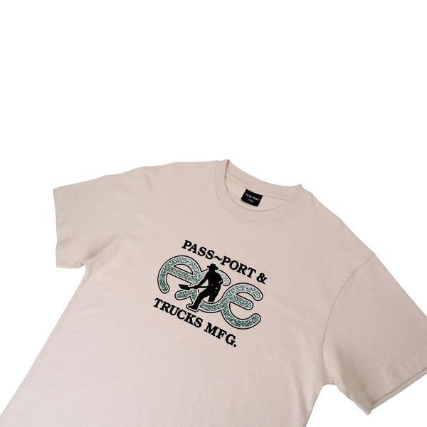 Ace x Passport 'Hammertone' Tee - Natural - Skatewarehouse.co.uk