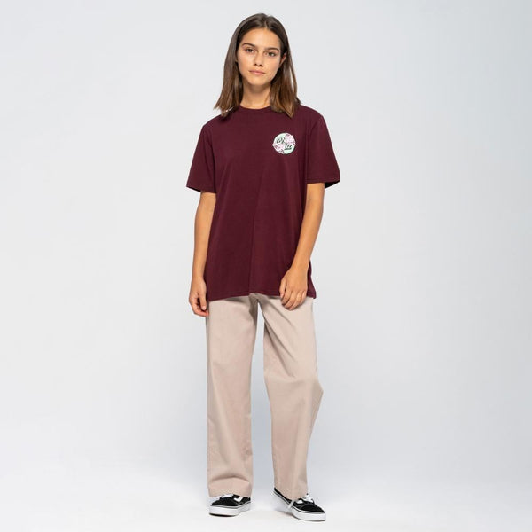 Santa Cruz Womens T-Shirt Intro Dot T-Shirt - Beetroot - Skatewarehouse.co.uk