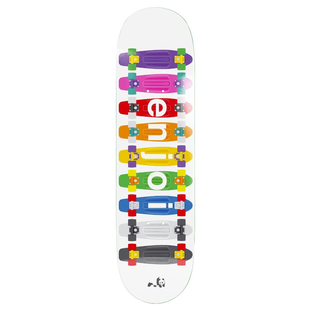 Enjoi Big Box Plastic Spectrum R7 White Skateboard Deck - 8.25"
