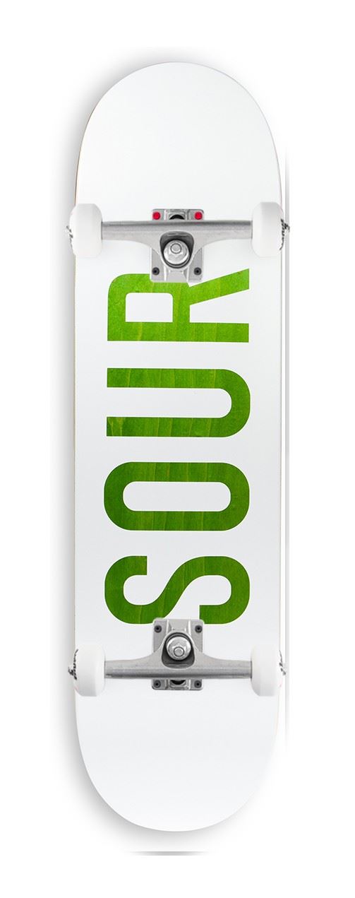 Sour Solution 'Army' White / Wood (S1) x Venom Custom Complete Skateboard - 8.125"