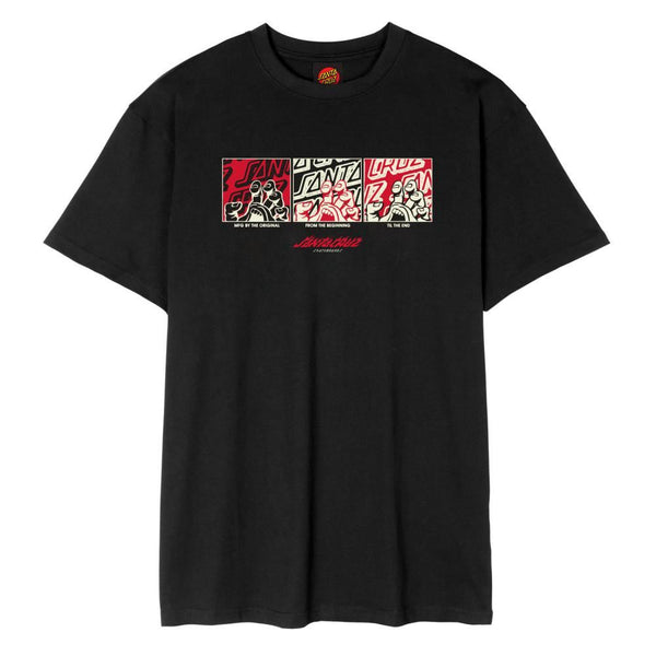 Santa Cruz T-Shirt Handled Front - Black - Skatewarehouse.co.uk