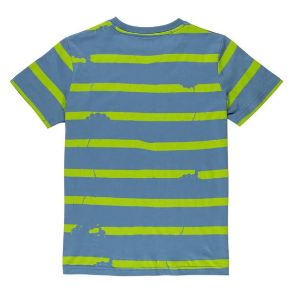 Santa Cruz Youth T-Shirt Youth Shark Bite Stripe - Dusty Blue - Skatewarehouse.co.uk