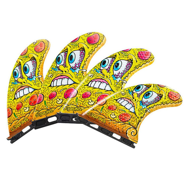 3D Fins - All Rounder Quad - Medium - Pizza (FCS1 / Futures)