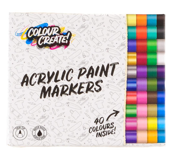 Colour Create Acrylic Paint Marker Pen Pack For Decks & Grip Tape