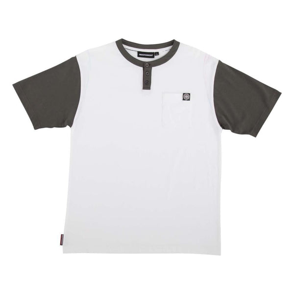 Independent T-Shirt BTG Label T-Shirt - White / Charcoal - Skatewarehouse.co.uk