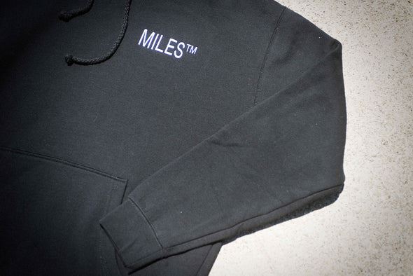 Miles Logo Hit Hoodie Black - Skatewarehouse.co.uk