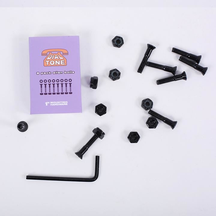 Dial Tone Matchbook Bolts Allen 1" Skateboard Bolts - Skatewarehouse.co.uk