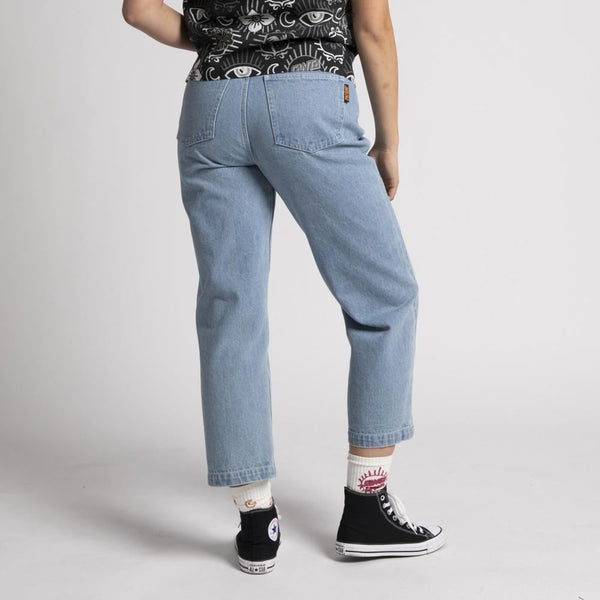 Santa Cruz Womens Pant Classic Baggy Jeans - Bleach Blue - Skatewarehouse.co.uk