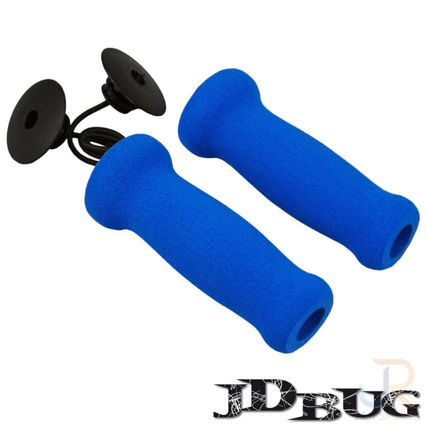 Jd Original Street Handgrips (2) - Reflx Blue + Bar End/Cord - Skatewarehouse.co.uk
