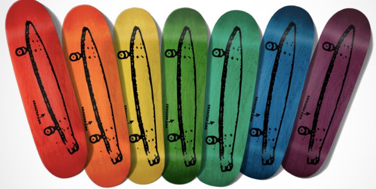 Crailtap Midday Rainbow Cruiser Skateboard Deck - 8.5"