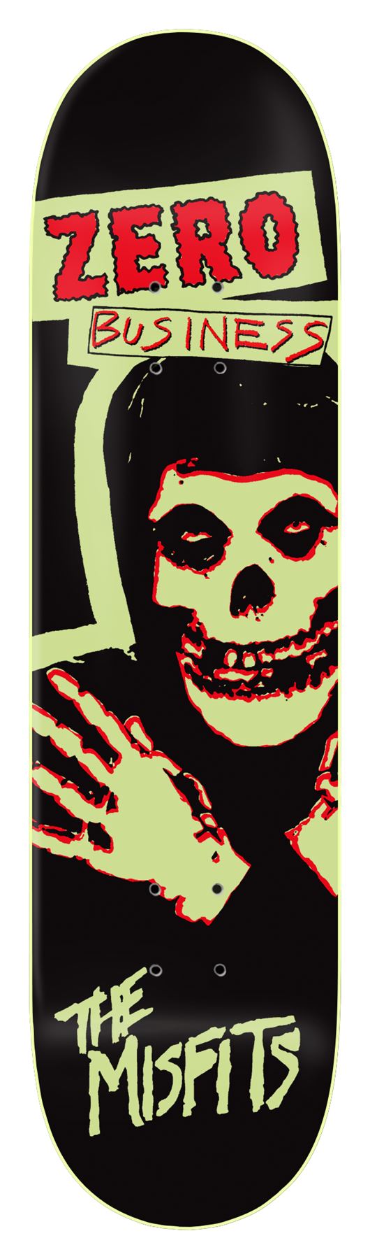 Zero Skateboard Misfits Business GITD Skateboard Deck - 8.25